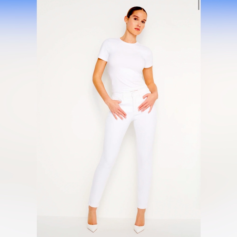 Good American Good Legs White Jean